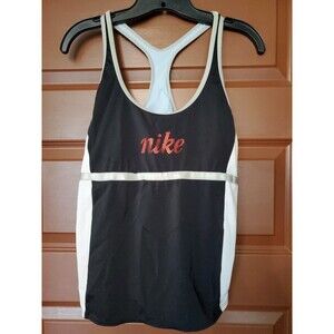 Nike Athletic Tank Top Racerback Sports Bra Padded Cups Size 14
